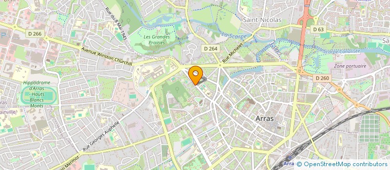 localisation de l'entreprise SCI HBG à ARRAS