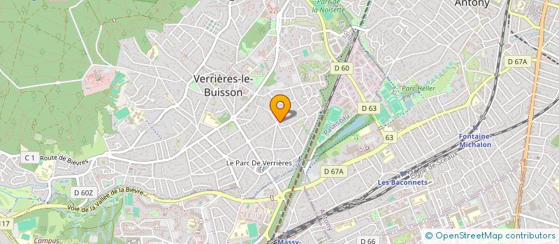 localisation de l'entreprise SCI HBGC à VERRIERES-LE-BUISSON