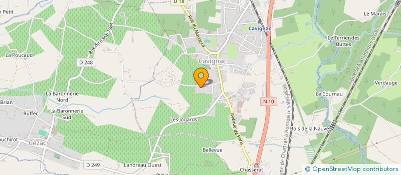 localisation de l'entreprise SCI HBH à CAVIGNAC