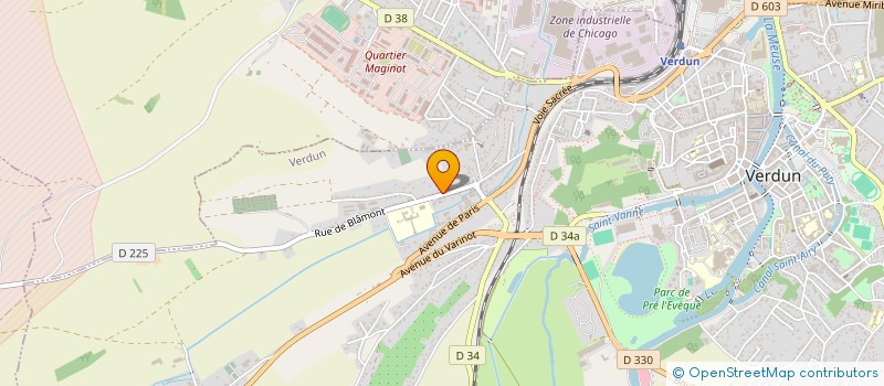localisation de l'entreprise SCI HBI à VERDUN