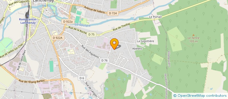 localisation de l'entreprise SCI HBJS  ROMORANTIN-LANTHENAY