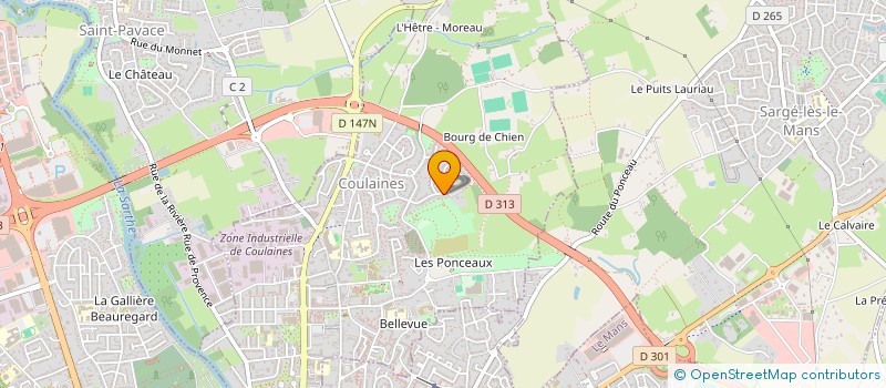 localisation de l'entreprise SCI HBL LE LEARD  COULAINES