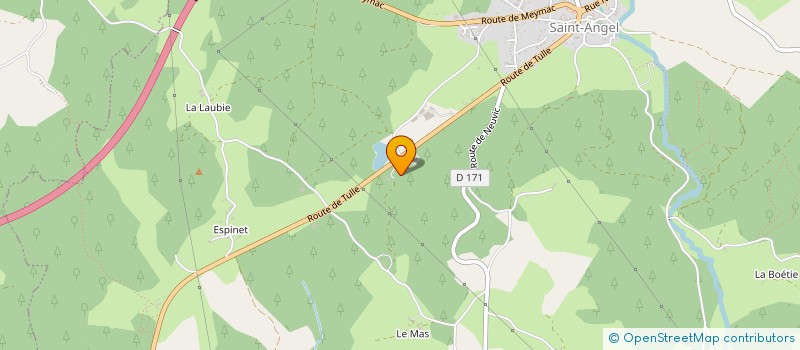 localisation de l'entreprise SCI HBMS à USSEL