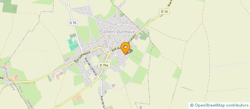 localisation de l'entreprise SCI HCI  VILLERS-OUTREAUX