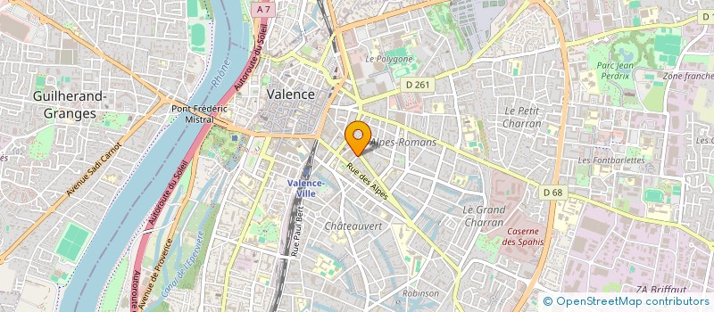 localisation de l'entreprise SCI HCLG  VALENCE