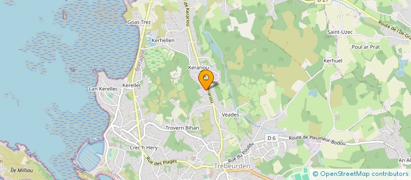 localisation de l'entreprise SCI HD  TREBEURDEN