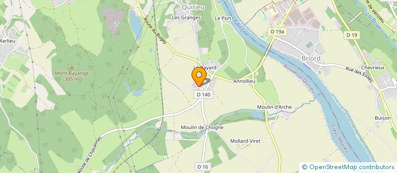 localisation de l'entreprise SCI HDF  BOUVESSE-QUIRIEU