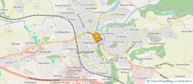 localisation de l'entreprise SCI HDF  QUIMPERLE