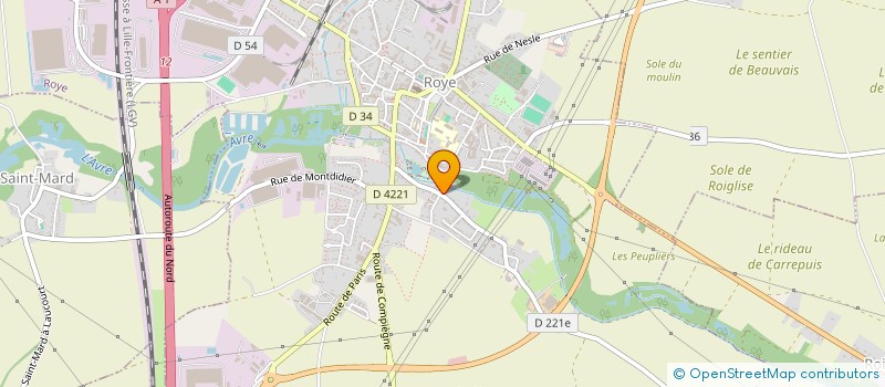 localisation de l'entreprise SCI HDJ à ROYE