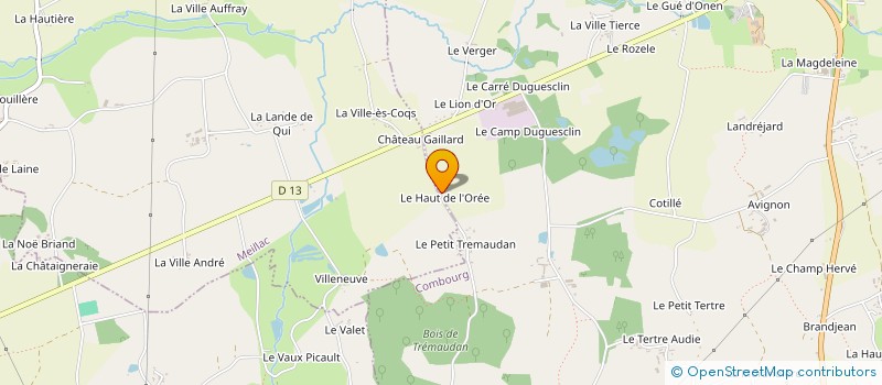 localisation de l'entreprise SCI HDO  COMBOURG