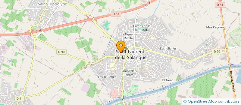 localisation de l'entreprise SCI HE.MA  ST LAURENT DE LA SALANQUE