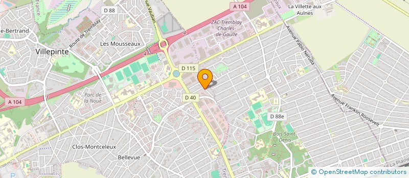 localisation de l'entreprise SCI HECTOR BERLIOZ INVESTISSEMENTS à VILLEPINTE