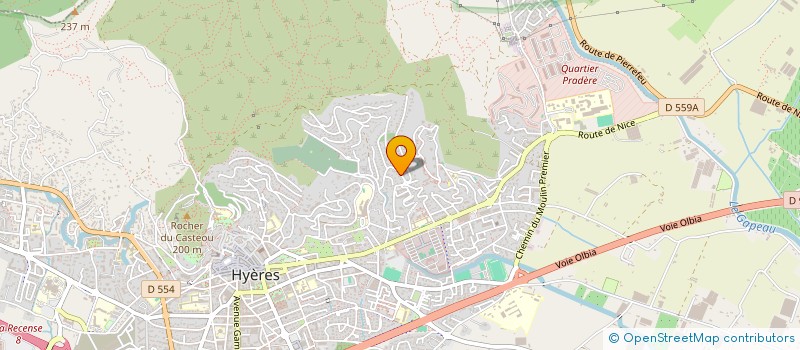 localisation de l'entreprise SCI HEDEBRECA à HYERES