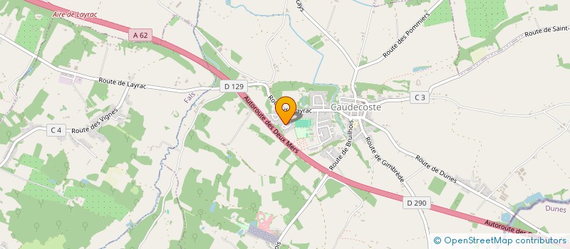 localisation de l'entreprise SCI HEDOLMA  CAUDECOSTE