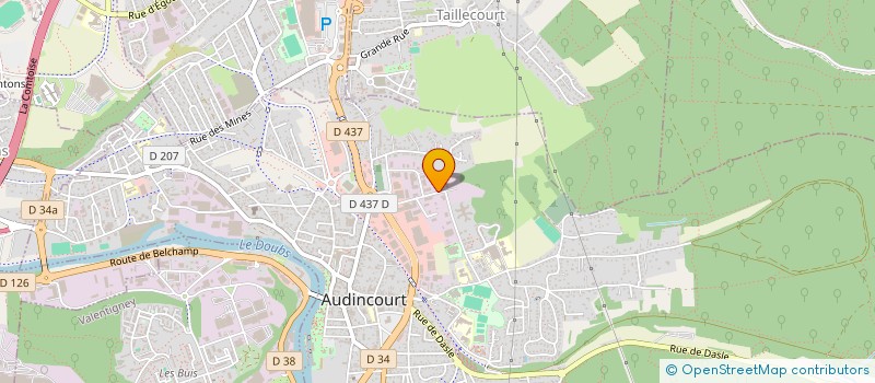 localisation de l'entreprise SCI HELENE II  AUDINCOURT