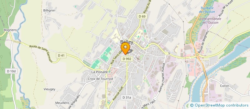 localisation de l'entreprise SCI HELIOS  BELLEY