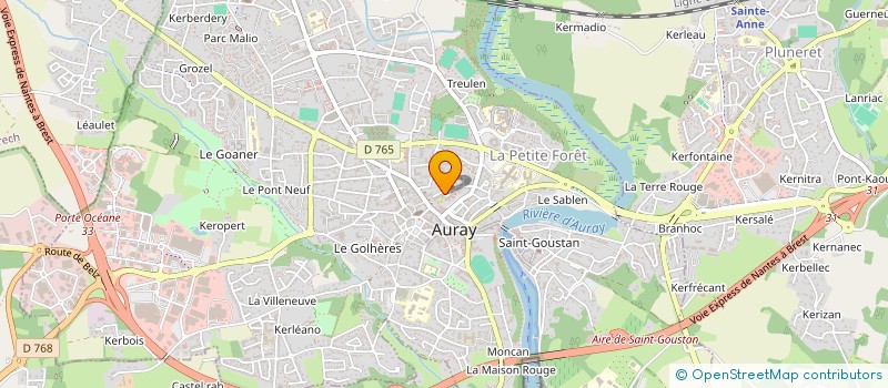 localisation de l'entreprise SCI HELIOSA à AURAY