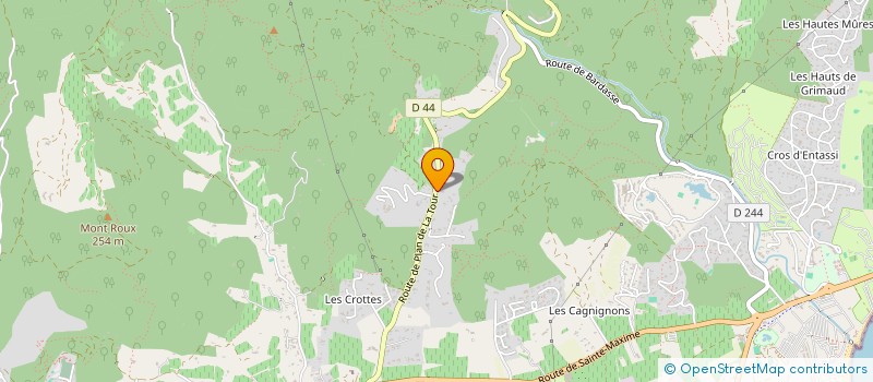 localisation de l'entreprise SCI HELISARA à GRIMAUD