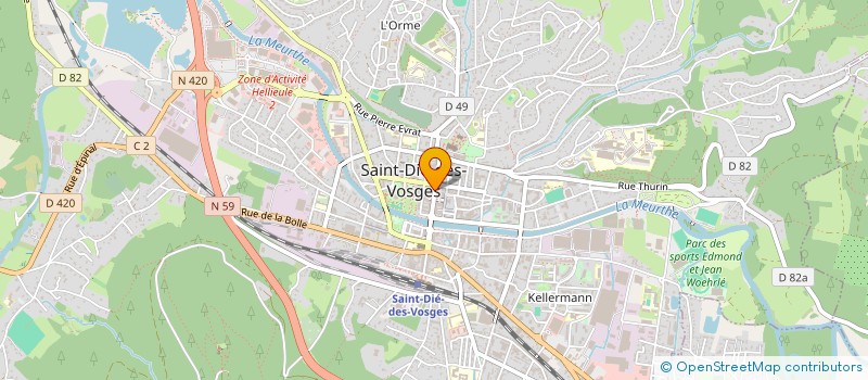 localisation de l'entreprise SCI HELLIOS à SAINT-DIE-DES-VOSGES