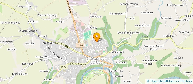 localisation de l'entreprise SCI HEMERY-COCHEN à CHATEAUNEUF-DU-FAOU