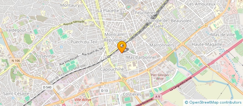 localisation de l'entreprise SCI HEMO  NIMES