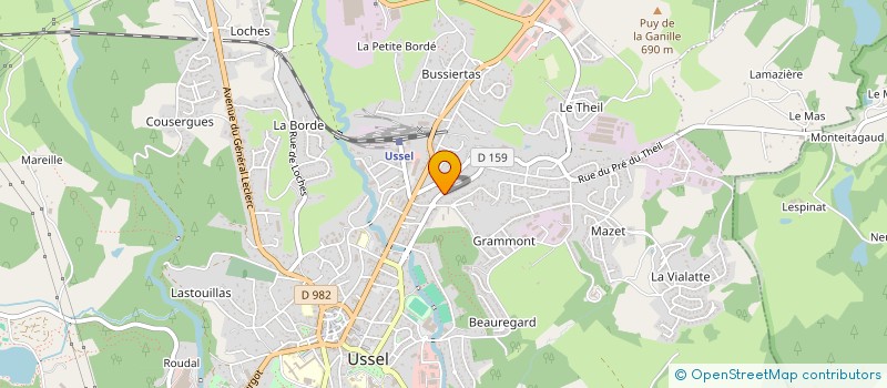 localisation de l'entreprise SCI HENA à USSEL