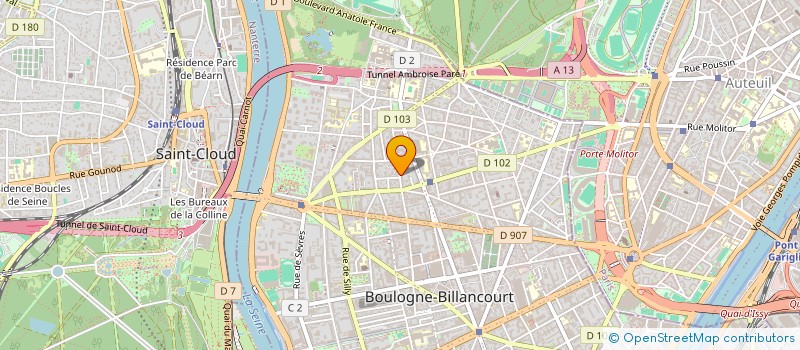 localisation de l'entreprise SCI HENBER à BOULOGNE-BILLANCOURT