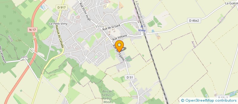 localisation de l'entreprise SCI HENIART à VIMY