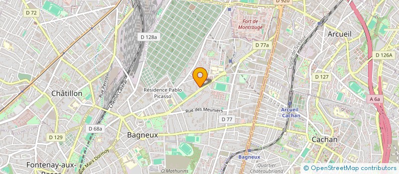 localisation de l'entreprise SCI HENRI BARBUSSE  BAGNEUX
