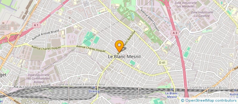 localisation de l'entreprise SCI HENRI BARBUSSE à LE BLANC-MESNIL
