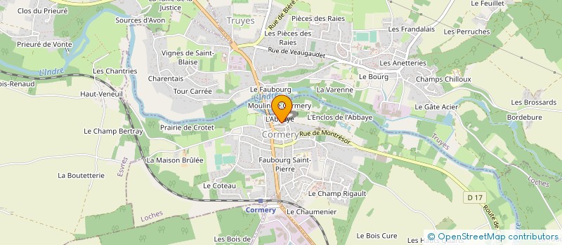 localisation de l'entreprise SCI HENRI OUDIN  CORMERY