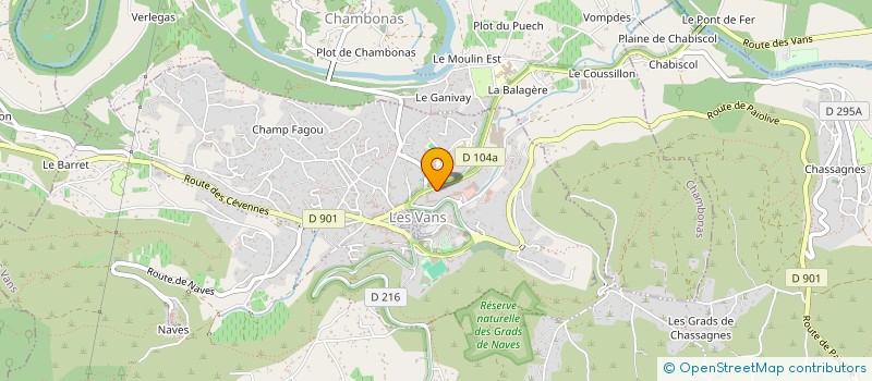 localisation de l'entreprise SCI HENRIETTE JACQUELINE  LES VANS