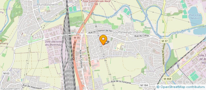 localisation de l'entreprise SCI HENRY  SOUFFELWEYERSHEIM