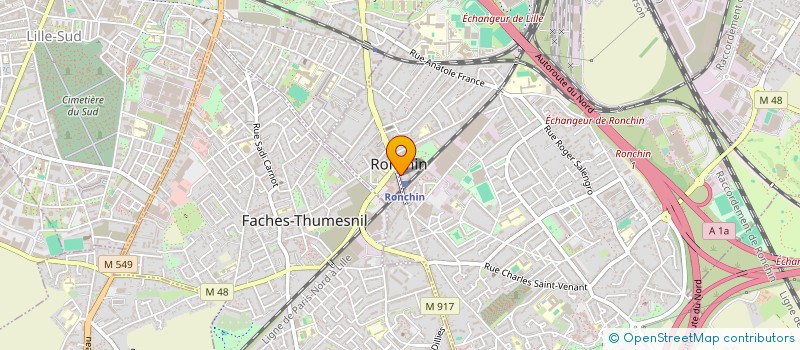 localisation de l'entreprise SCI HENSTE  RONCHIN