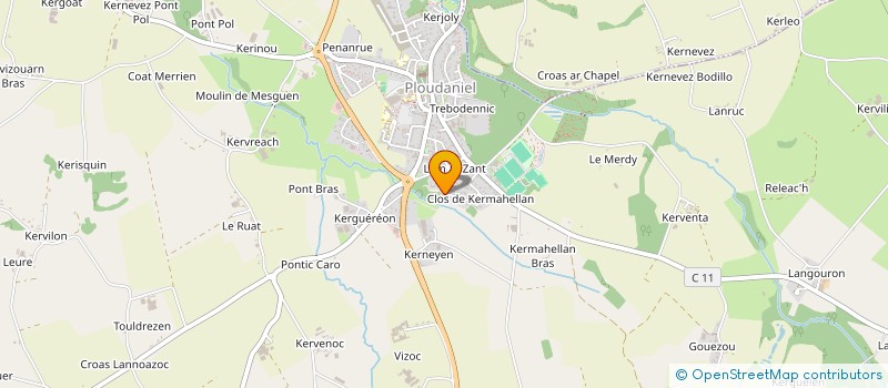 localisation de l'entreprise SCI HEOL GLAS  PLOUDANIEL