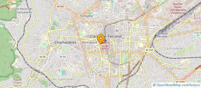 localisation de l'entreprise SCI HERA  CLERMONT-FERRAND