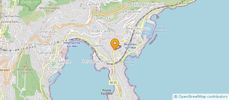 localisation de l'entreprise SCI HERCHRIS à BEAULIEU-SUR-MER