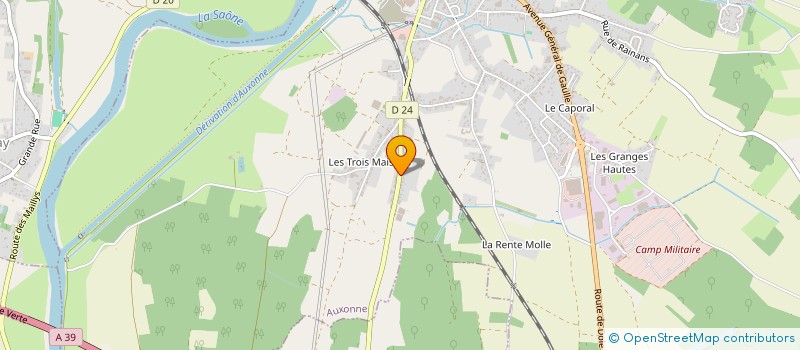 localisation de l'entreprise SCI HERGE  AUXONNE