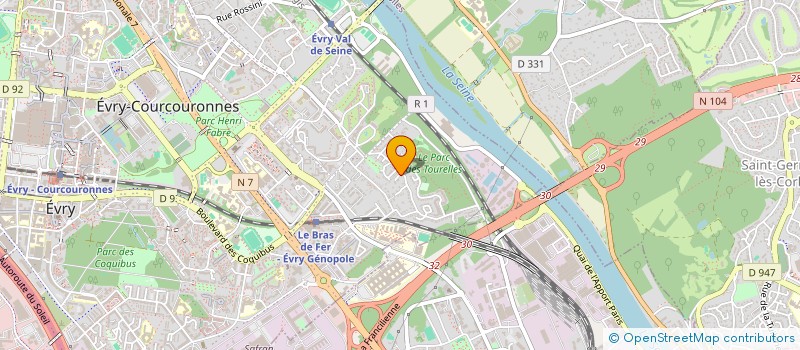 localisation de l'entreprise SCI HERICY VULAINES à EVRY-COURCOURONNES