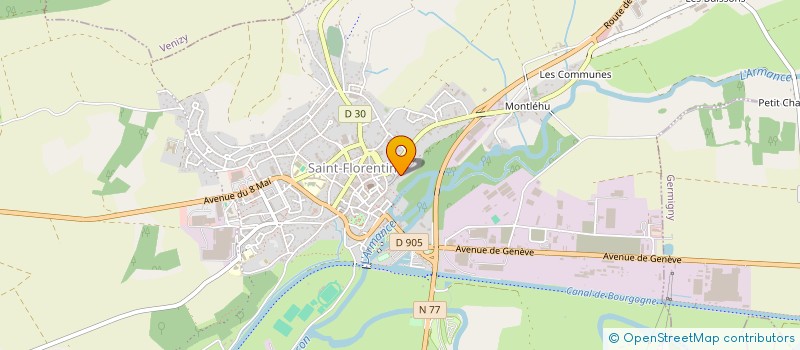 localisation de l'entreprise SCI HERMELIN à SAINT-FLORENTIN