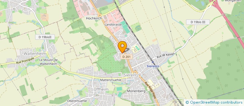 localisation de l'entreprise SCI HERMES  SIERENTZ