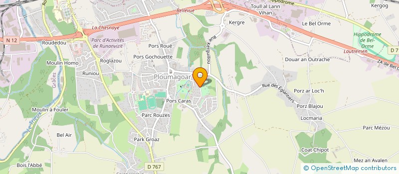 localisation de l'entreprise SCI HERMINE  PLOUMAGOAR