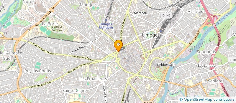 localisation de l'entreprise SCI HERNANI à LIMOGES