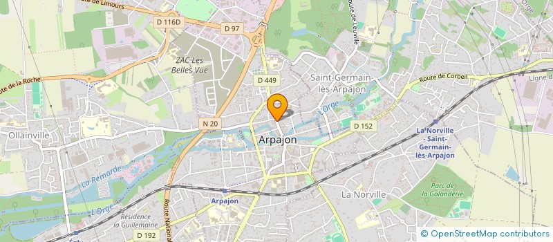 localisation de l'entreprise SCI HERVAL  ARPAJON