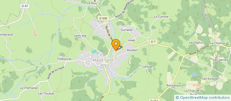 localisation de l'entreprise SCI HERVE  MAZET-SAINT-VOY