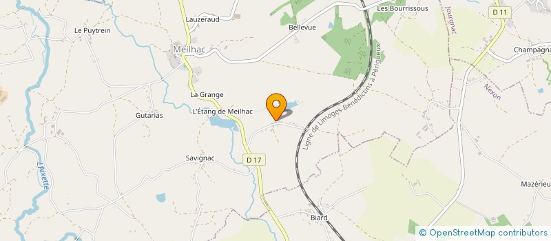 localisation de l'entreprise SCI HERVEFIE  MEILHAC