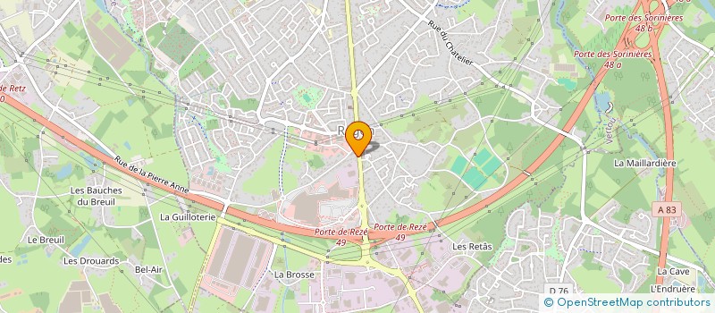 localisation de l'entreprise SCI HERVOUET TOUZEAU  REZE