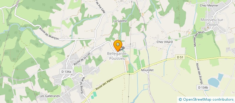 localisation de l'entreprise SCI HESACLE  BELLEGARDE-POUSSIEU