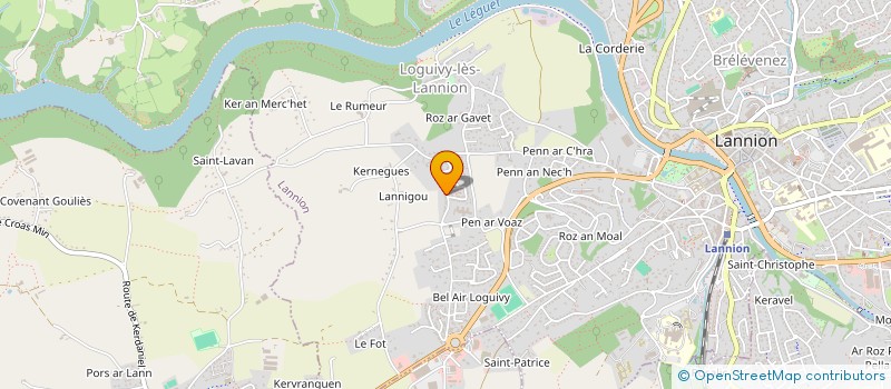 localisation de l'entreprise SCI HESON  LANNION