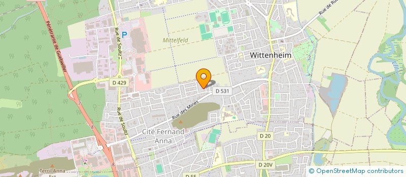 localisation de l'entreprise SCI HESS-CM  WITTENHEIM